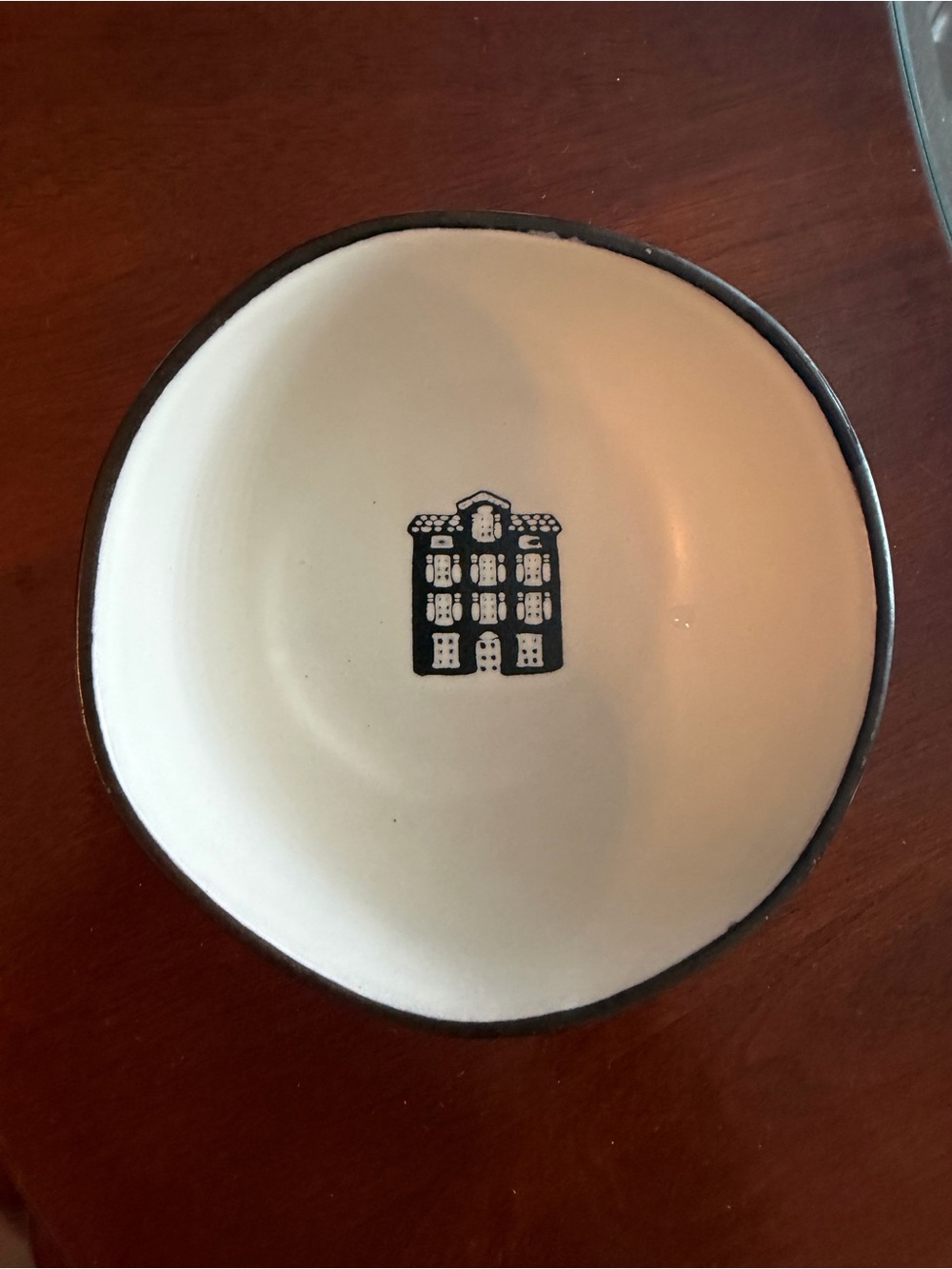Hearth & Hand with Magnolia Stoneware Small Bowl with House Black & White